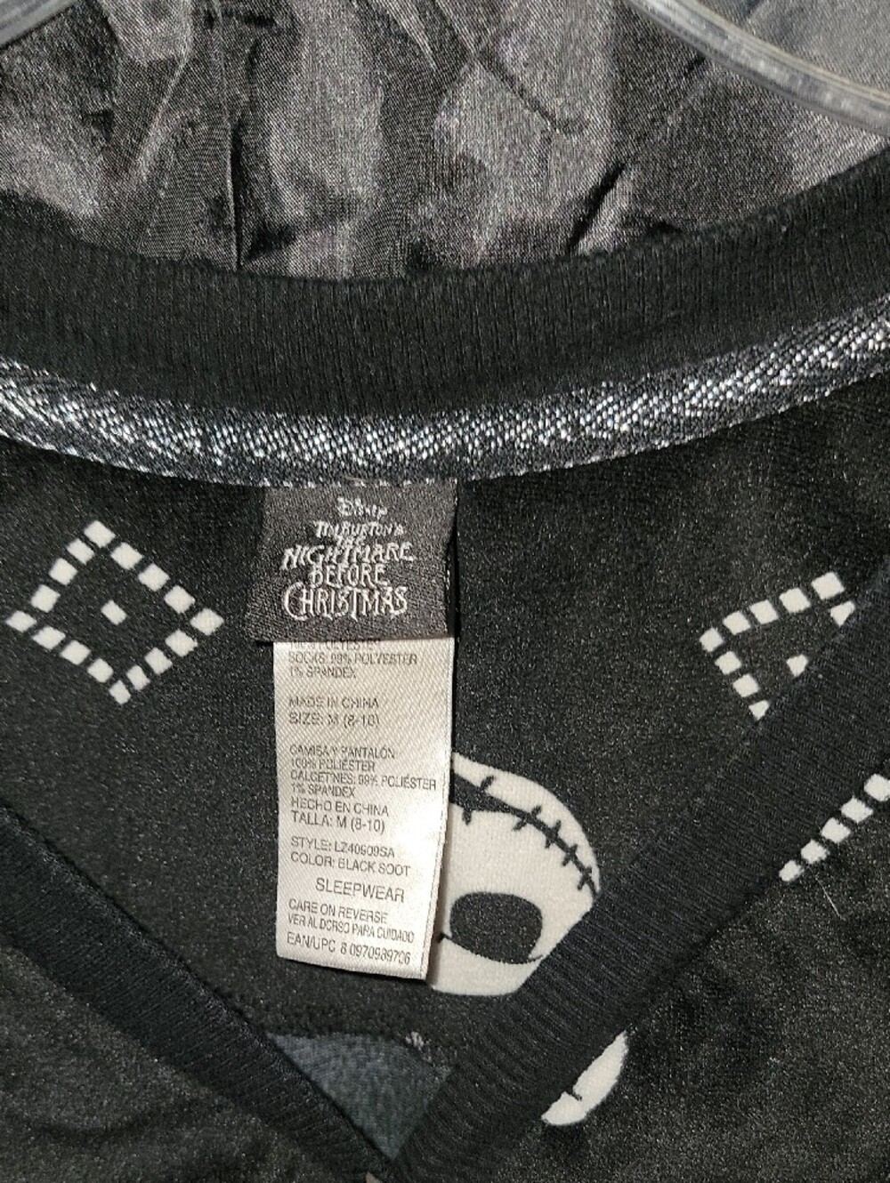 Disney Black & White Jack Skellington Long-Sleeve Henley Top - Picture 4 of 5